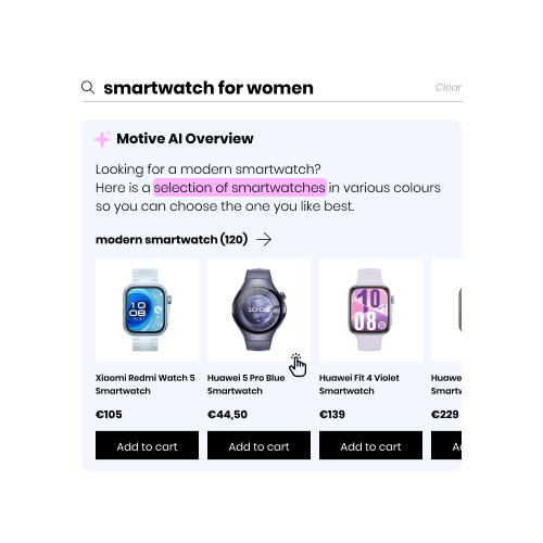 Fewer steps to add‑to‑cart